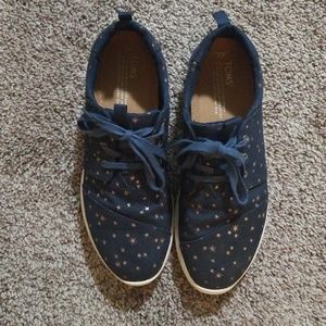 Toms Blue with Gold Burst Sneakers
